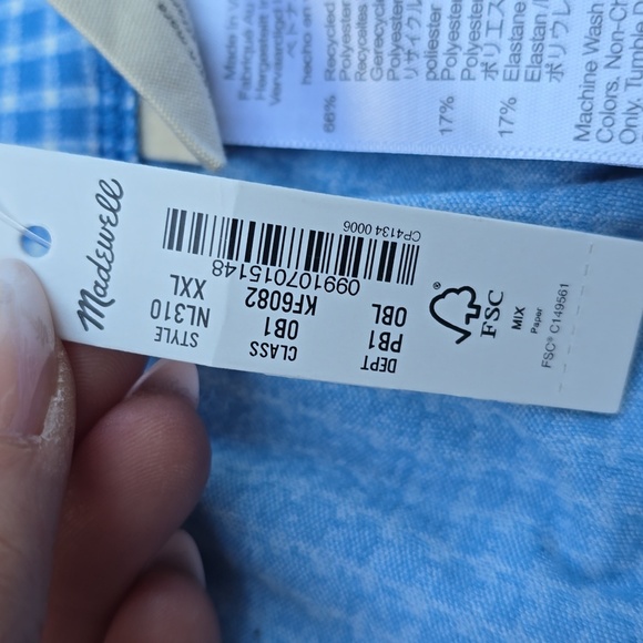 Madewell Flex Wrap Skort in Gingham XXL - Picture 13 of 15